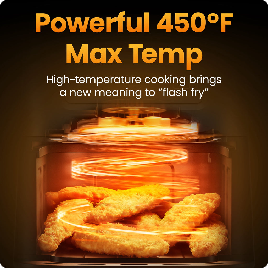 Chefman TurboFry 3-in-1 Air Fryer, 450°F Max Temp with 3.5 Qt. Nonstick Basket – Black
