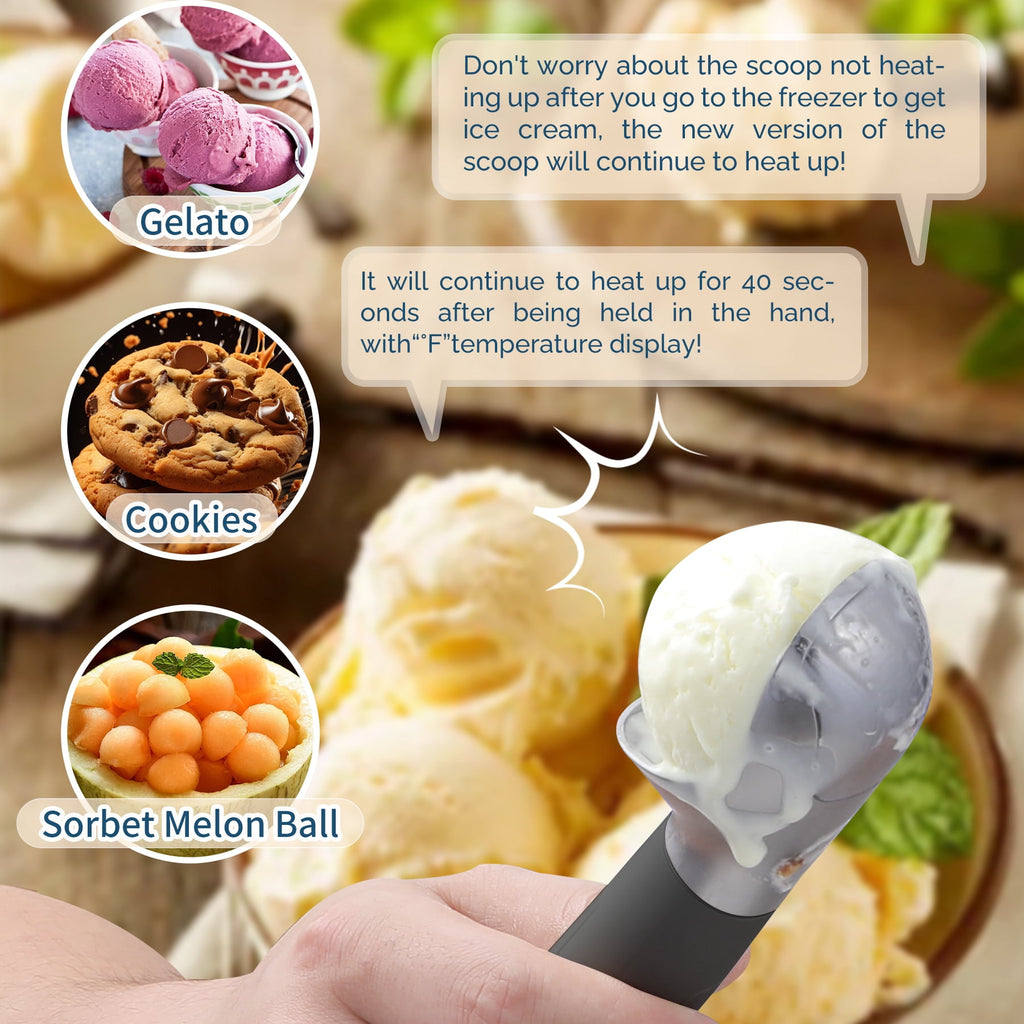 Heated USB Rechargeable Electric Ice Cream Scoop