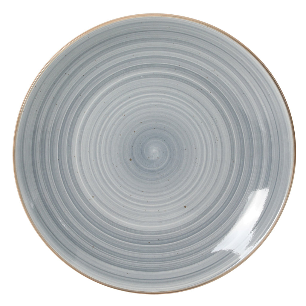 Gibson Home Stonebury 16 Piece Plates and Bowls Assorted Color Dishes - Handpainted Stoneware Dinnerware Set - Service for 4