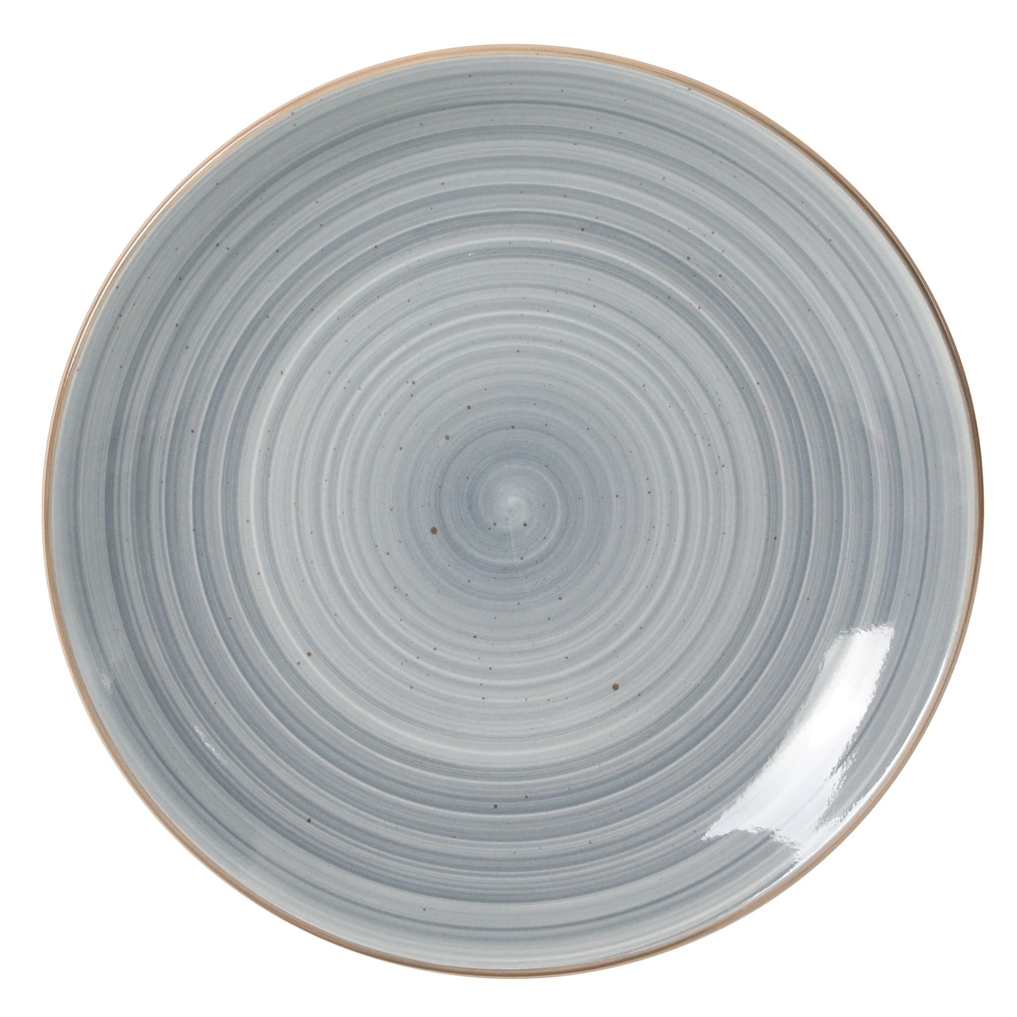 Gibson Home Stonebury 16 Piece Plates and Bowls Assorted Color Dishes - Handpainted Stoneware Dinnerware Set - Service for 4
