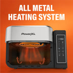 PowerXL 6.3 Quart AirMax Air Fryer Oven with Four Presets and Compact Two-Tier Design, 450F Maximum Temperature, No Preheat Needed