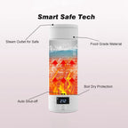 Smart Travel Kettle Electric Small Stainless Steel Portable Digital Electric Kettle for Boiling Water 380ml Travel Tea Kettle Portable Water Boiler, White