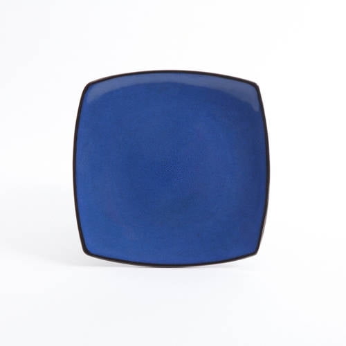 Gibson Home Soho Lounge Square Stoneware 16 Piece Dinnerware Set, Blue