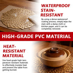 Arcticwind 10-Pack Gold Furonghua PVC Placemats 15 inch Table Place Mats Bulk Decorative Washable and Wipeable Kitchen Place Mat for Table Settings Holiday Wedding Dinner Table Decoration Mat