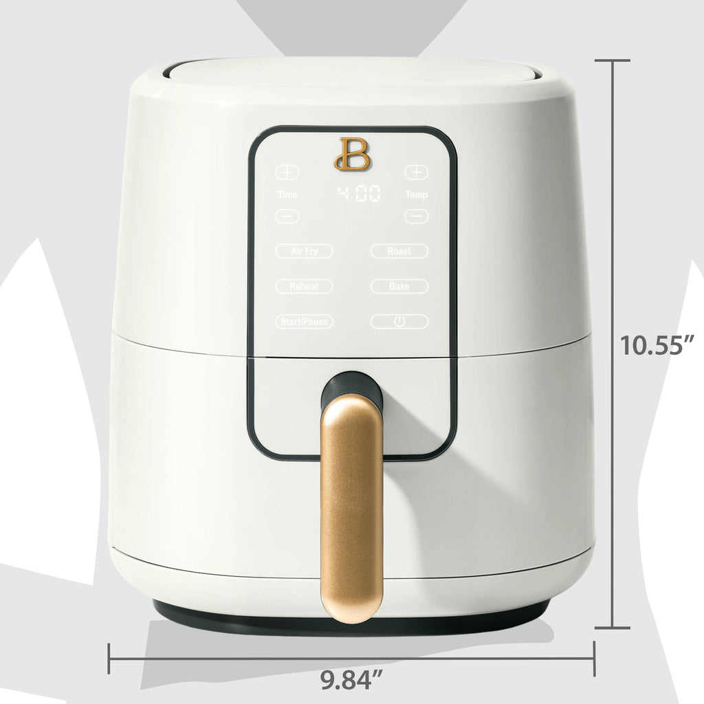 Beautiful 3QT Air Fryer with TurboCrisp Technology, White Icing by Drew Barrymore