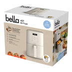 bella 4 Qt Slim Digital Air Fryer with EverGood™ Ceramic Nonstick Coating, 6 Preset Cooking Options, Oatmilk