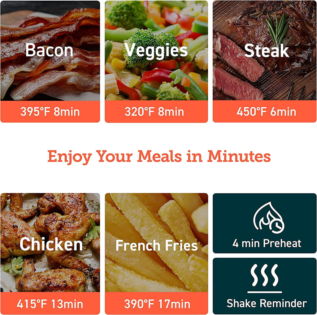 COSORI Smart Air Fryer, Lite 4-Quart Compact 7-in-1 Oven, Preheat and Keep Warm, Voice Control, Dishwasher-Safe, Light Gray