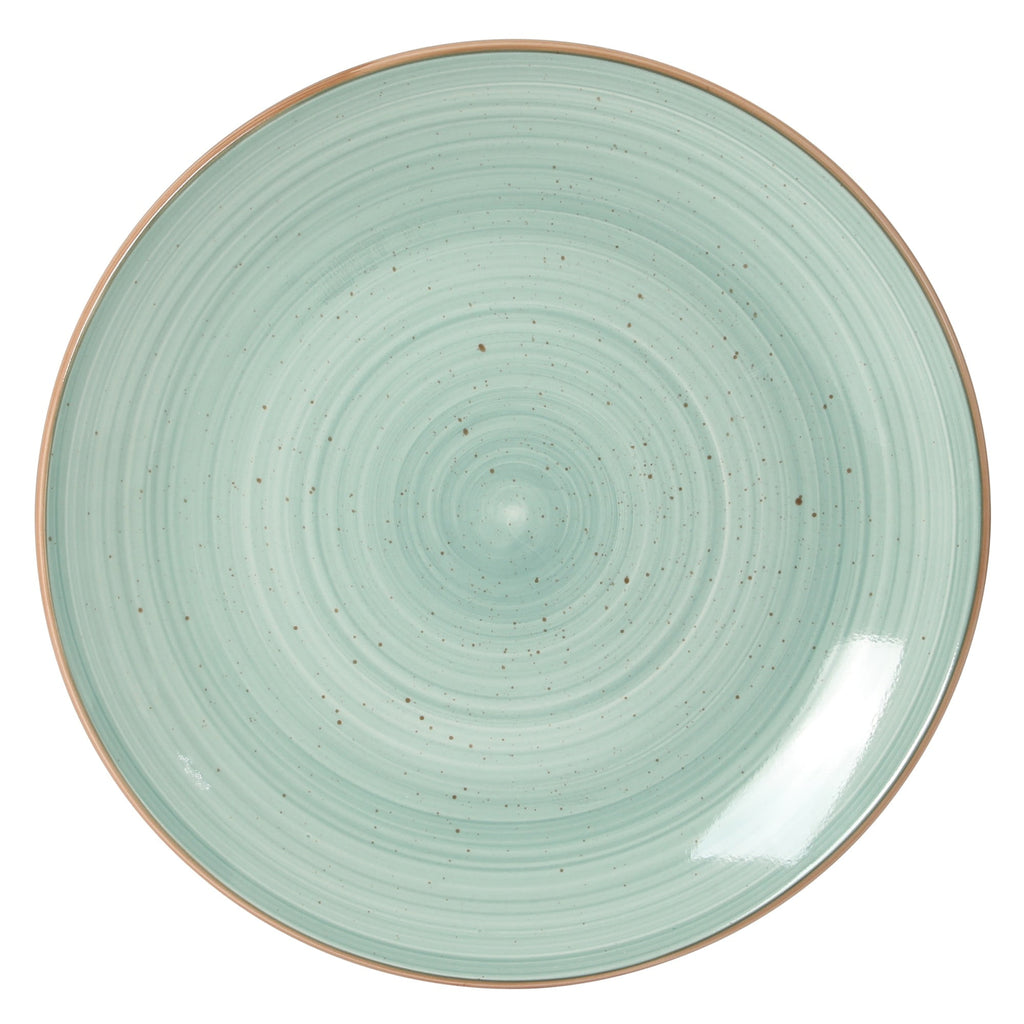 Gibson Home Stonebury 16 Piece Plates and Bowls Assorted Color Dishes - Handpainted Stoneware Dinnerware Set - Service for 4