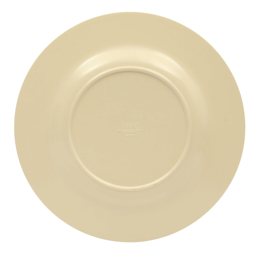 Gibson Home Casper Court 16-Piece Melamine Dinnerware Set – Reactive Glaze Look - Service for - Beige
