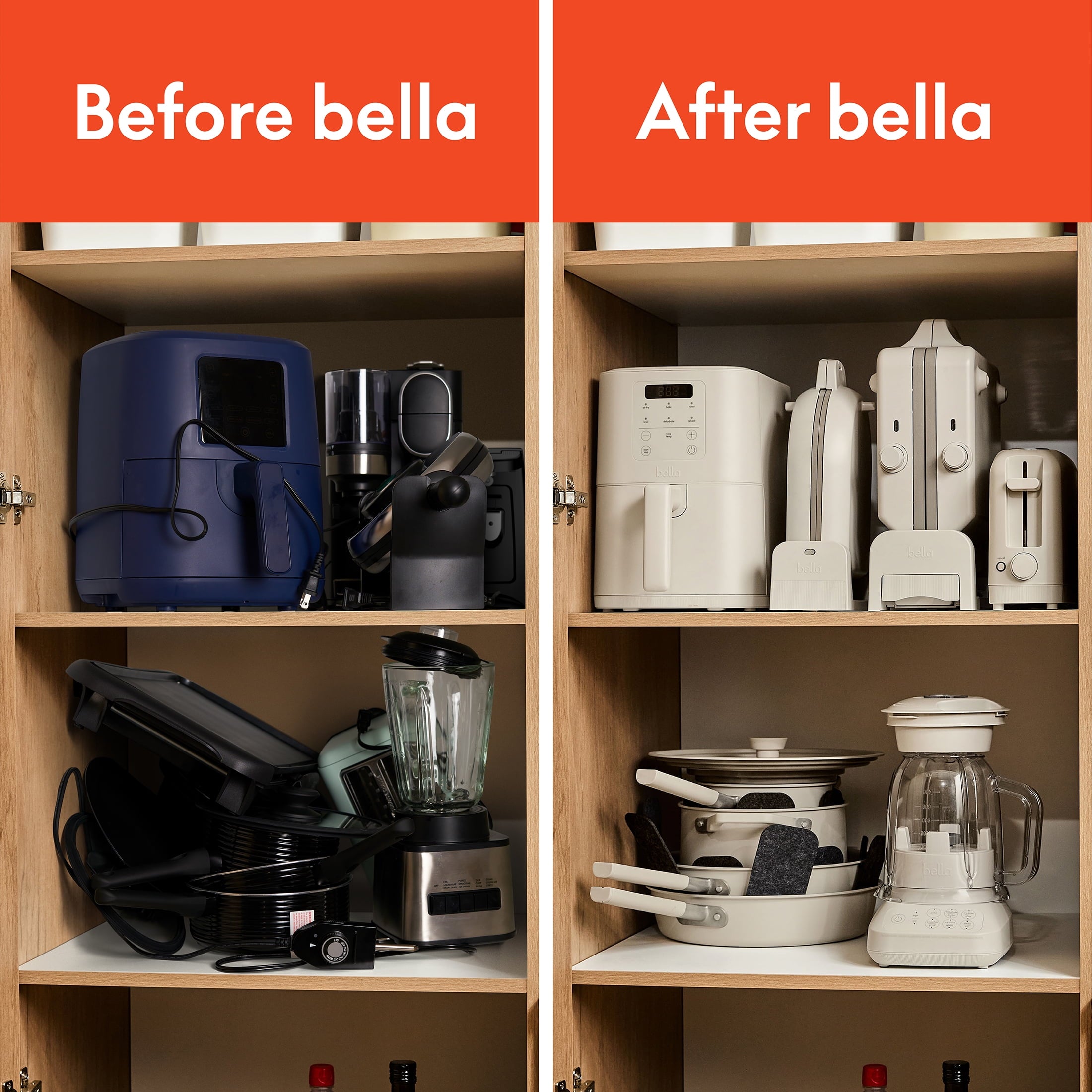 bella 4 Qt Slim Digital Air Fryer with EverGood™ Ceramic Nonstick Coating, 6 Preset Cooking Options, Oatmilk
