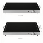 CONCETTA Electric Warming Tray, Food Warmers, Adjustable Temperature Control Buffet Server & Hot Plate with Easy-Clean Glass Top, Chafing Dish for Parties, Buffets, Christmas Holiday Gatherings