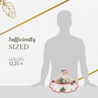 Spode Christmas Tree Gold Collection Figural Santa Dish, 12.25-Inch Holiday Décor Candy Bowl - Fine Earthenware with 22-Karat Gold Accents, Christmas Mantel Decoration & Holiday Tableware