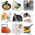 Aertyole Kitchen Utensils Set, 43 PCS Nylon Cooking Utensils Set, Kitchen Spatula Set with Stainless Steel Handles, Heat Resistant Non, Stick Kitchen Gadgets Tools, Pots and Pans Accessories