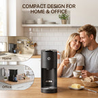Sanerto Single Serve Coffee Maker Compatible with K Cup Capsules & Grounds,6-12oz Cup Size,1000W 120V, Black