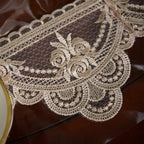 XmhyTop-A Clear PVC Tablecloth 130x180cm Table Cover with Decorative Lace Border for Holiday Party Kitchen,T07