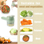 4 in 1 Vegetable Chopper Electric, Handheld Choppers, Smart Kitchen Appliances for Pepper, Garlic, Onion, Celery & Meat