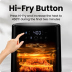 Chefman 4 Qt Compact Digital Touch Air Fryer w/ Hi-Fry & Shake Reminder - Black