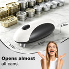 Electric Can Opener, One-Touch Automatic, Cordless Rechargeable, Hands-Free Kitchen Gadget, Smooth Edge Cutter