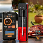 KAIPARA Smart Wireless Meat Thermometer with Ultra-Thin Probe, 24H Probe App Alerts Precise Temp Tracking, 6 Sensors Accuracy Digital Food Thermometer 0.5S Instant Read, for BBQ, Grill, Oven, Air Fry