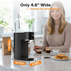 Auseo Single Serve Coffee Maker for K-Cup & Grounds, One Cup Kcup Coffee Machine Hot & Iced ,5 Brew Sizes (6-14 Oz), Fast & Easy Cleaning , Perfect for Home/Office