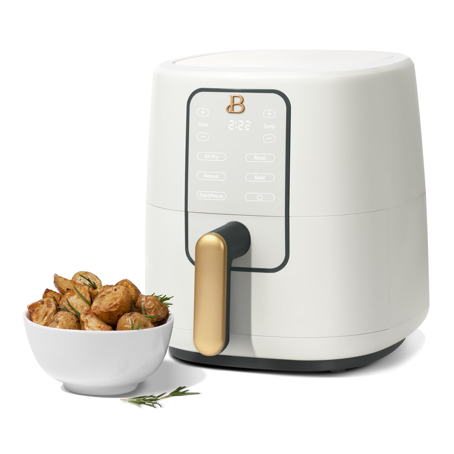 Beautiful 3QT Air Fryer with TurboCrisp Technology, White Icing by Drew Barrymore
