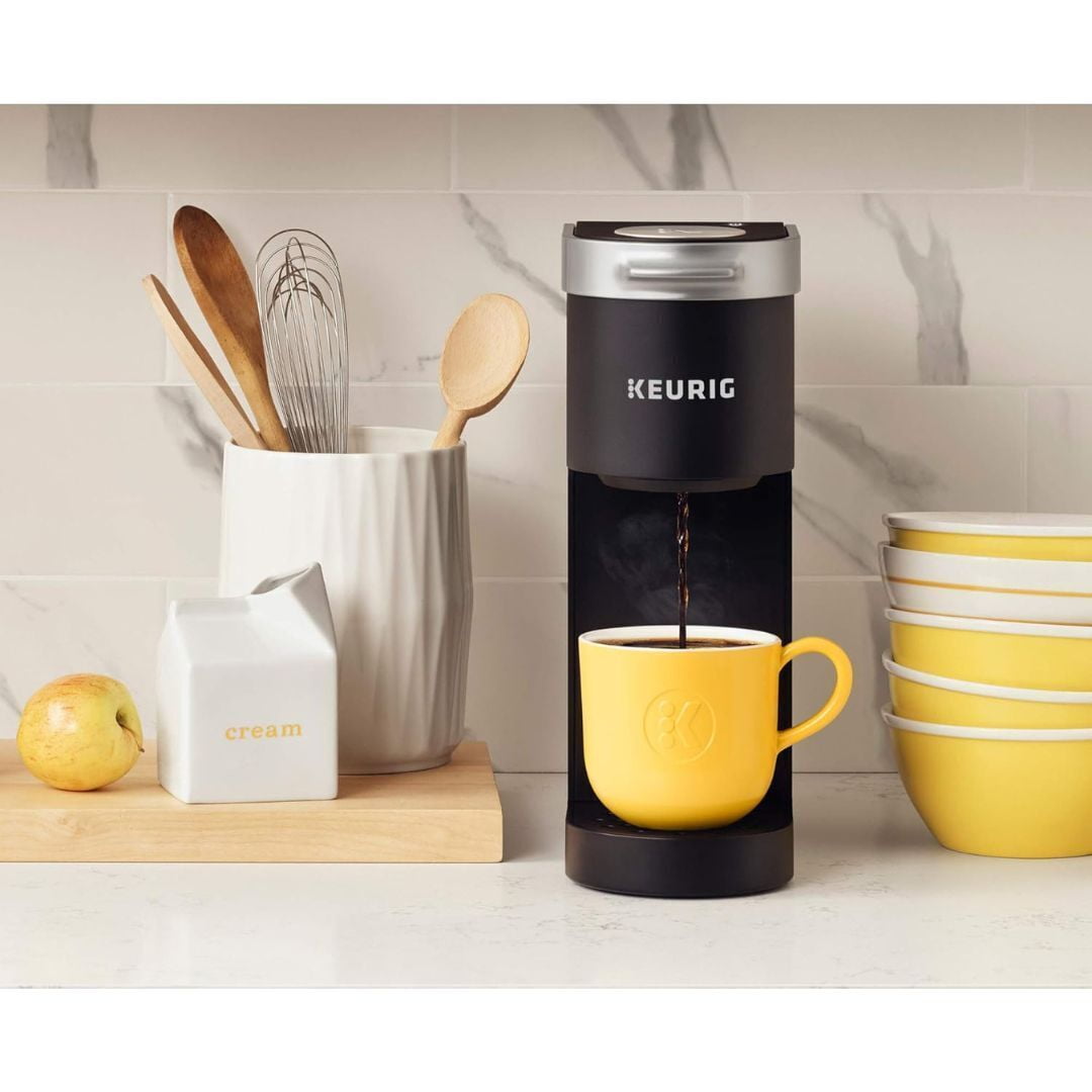 Restored Keurig K-Mini Single Serve Coffee Maker with 6-12Oz Cup Sizes, Quick Brewing, and Removable Drip Tray, Black (Refurbished)