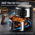 Asoricing Air Fryer, Compact Airfryer for Quick & Easy Meals in Minutes, Touchscreen Controls, Nonstick, 1500W, 9L, Black