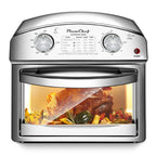 Plum Chef 13QT Air Fryer Toaster Oven Combo, Compact Stainless Steel Countertop Oven for 1-3 People, 1500W with Oil-Free Cooking, Easy to Clean, Space Saving, Sliver