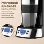 Single Serve Coffee Maker, Programable Single-Serve Brewers, Timer Auto Start/Off, 14 Oz Single Cup Coffee Machine For Ground Coffee, 700W Quick Brewing, Perfect Gifts for Coffee Lovers