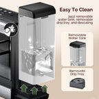 Coffee Maker 3-in-1 Single Serve Coffee Machine, for K-Cup Coffee Capsule Pod, Ground Coffee Powder Brewer, Stainless Steel Design, Sliver