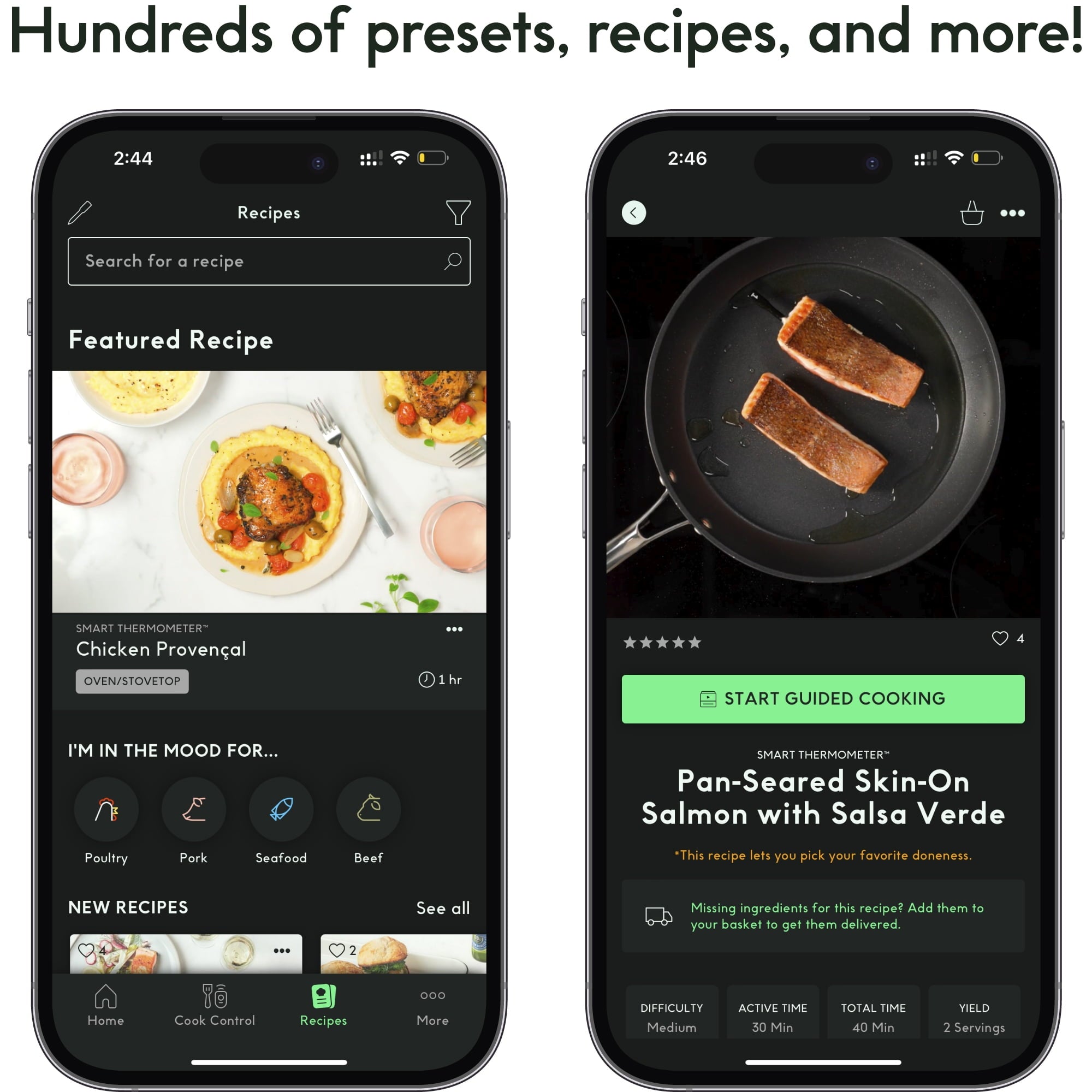 CHEF iQ Sense Smart Wireless Ultra-Thin Meat Thermometer, Unlimited Range, Bluetooth & Wifi, - 3 Probe Set with Smart Hub