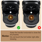 Bluebow Single Serve Coffee Maker, 6-12oz Brew Size for K Cup Pod & Ground Coffee& Tea, Fast Brew One Cup Small Coffee Machine  for Home and Travel, Black